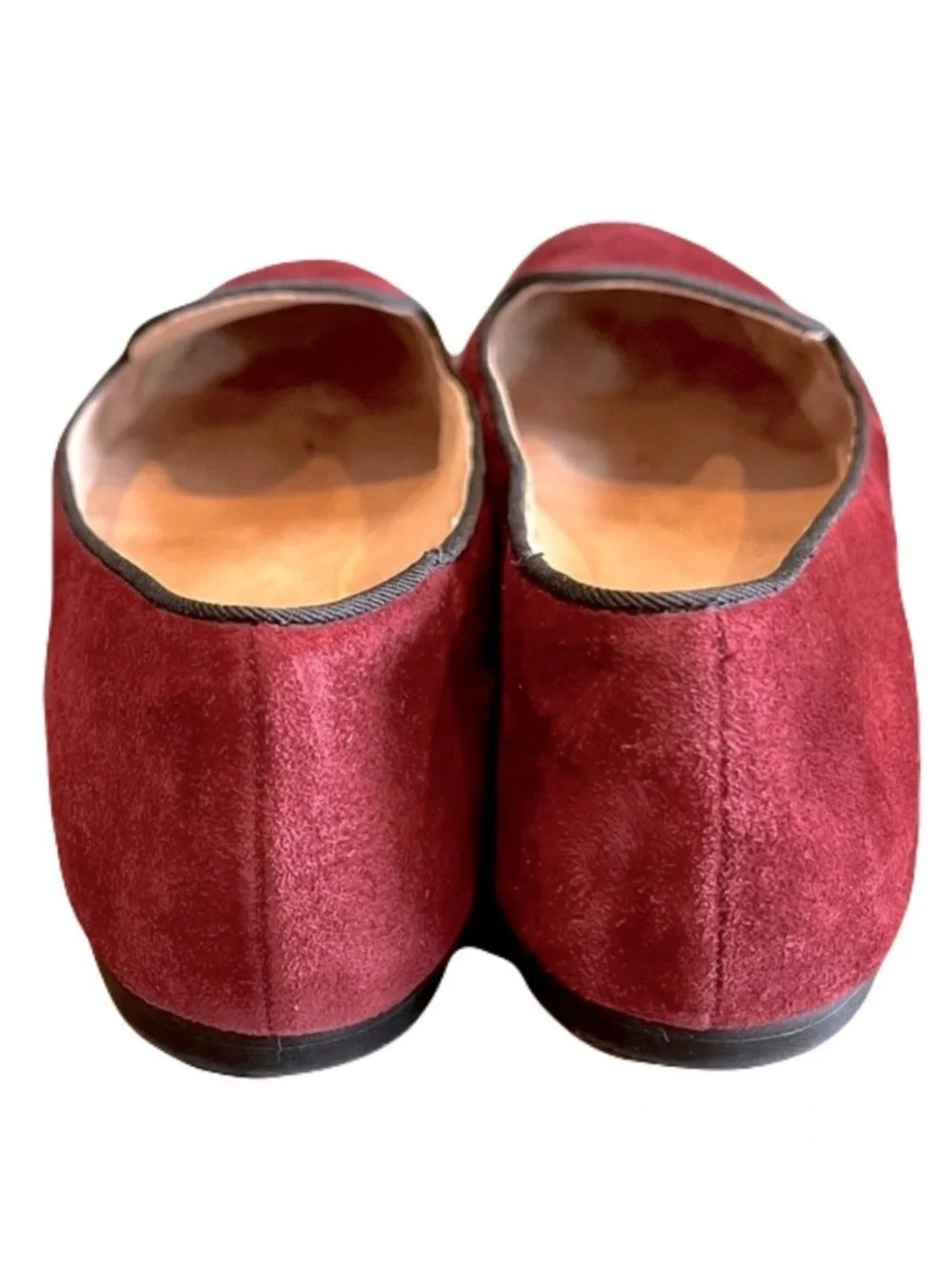 Tahari ‘Clementine’ Burgundy Suede Smoking Slipper Loafers, Size 7